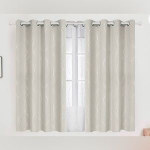 Deconovo Blackout Beige Curtains